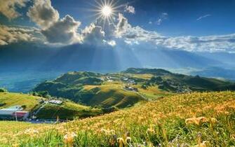 Beautiful Summer Background Sky Clouds Hill Wallpaper13