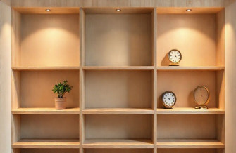 Empty Bookshelf Wallpaper