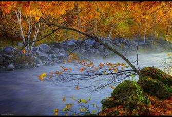 Autumn On Sebec River Maine Wallpaper