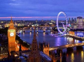 Wallpaper London England Big Wheel Evening Eye River