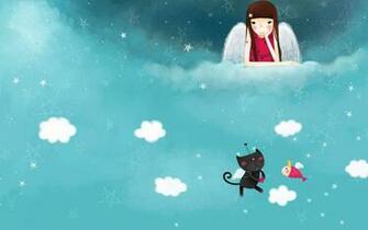 South Korean Cartoon Illustration Picture Wallpaper
