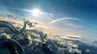 Flying Dragons HD Wallpaper For Desktop In High Resolution