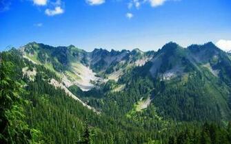National Park Washington State Blue Clouds Wallpaper