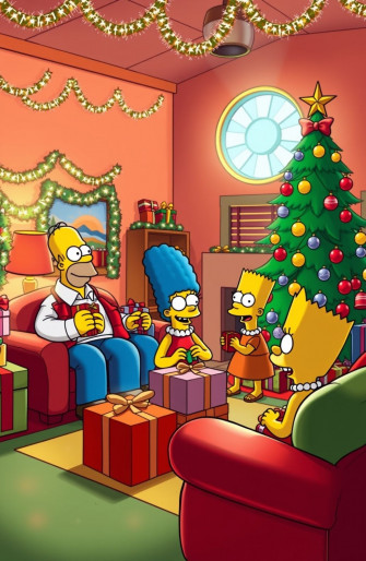 Simpsons Christmas Wallpaper