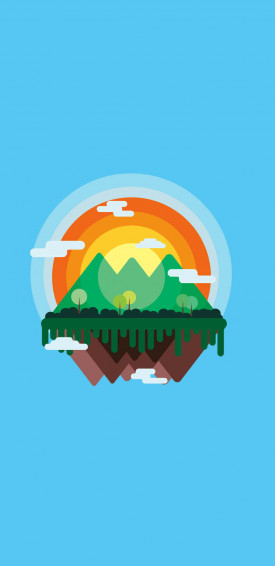 Floating Island Background Wallpaper