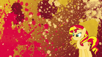 Sunset Shimmer Splatter Wallpaper By Brightrai
