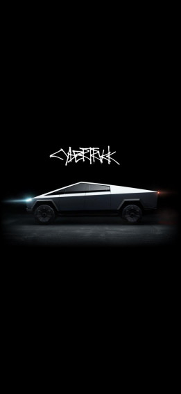 Tesla Cybertruck Best iPhone Wallpaper Logo