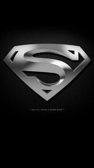 Black Superman Logo Wallpaper iPhone 3d