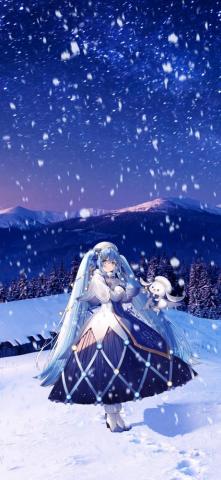 Thought Y All Might Enjoy These Snow Miku Wallpaper I Edited