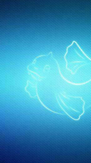 Wallpaper Pokemon Swim Blue