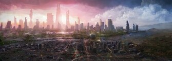 Future City HD Wallpaper Background