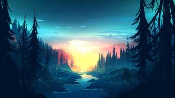 Lonely River Wallpaper