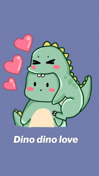 Cartoon Dinosaur Phone Wallpaper