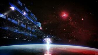 Outer Space Shuttle Photomanipulations Wallpaper Art