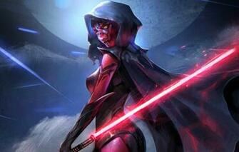 Wallpaper Star Wars Starwars Jeremy Chong Lady Darth Maul The