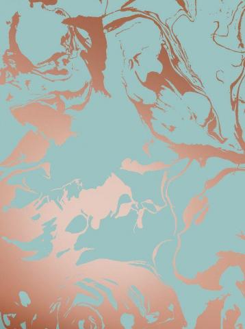 Wallpaper Marble Rosegold On Mint By Bree Schaap