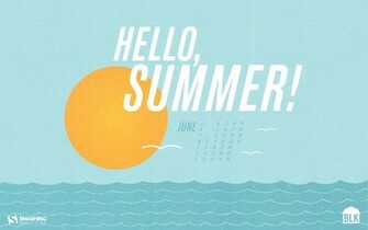 Hello Summer Wallpaper Stock Photos