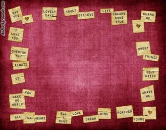 Love Words Background Myspace
