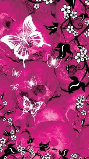 Glowing Girl Butterflies Wallpaper iPhone Click