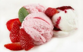 Strawberry Ice Cream Wallpaper