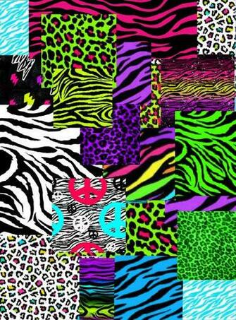 Colorful Neon Zebra Print Wallpaper