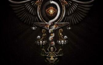 Wallpaper Eyes Background Black Wings Skeleton Libra Scepter