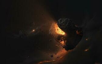 3ds Max Asteroids Core Light Magma Wallpaper