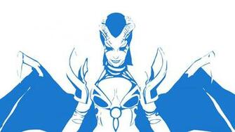 Akasha Queen Of Pain Minimalist Dota Game Girl HD Wallpaper