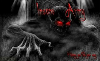 Computer Wallpaper Insane Army Red Skull