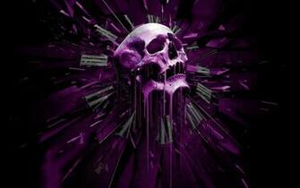 Abstract Skull Purple Wallpaper HD Desktop And Mobile