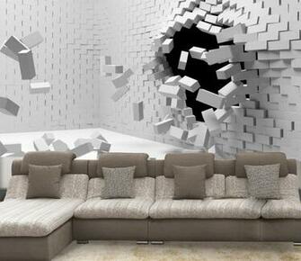 Large Morden Wallpaper Mural Paper For Modern Art Brief Entrance