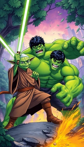 Yoda And Hulk Wallpaper