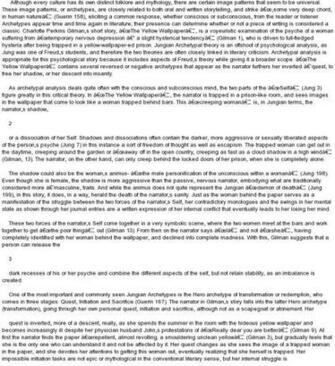 The Yellow Wallpaper Analysis Essay Exam Paper Answers