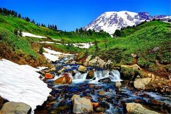 Wallpaper River Mountains Stones Landscape Desktop
