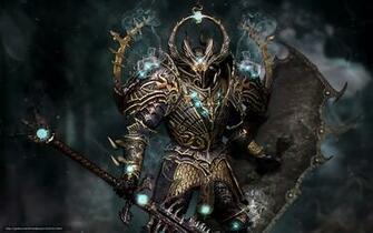 Wallpaper Warrior Armor Sword Shield Desktop
