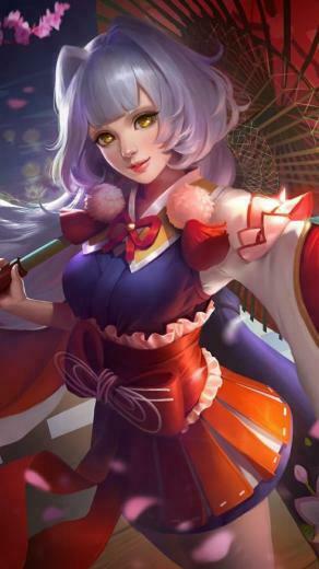 Wallpaper Mobile Legends Kagura Art Fantasy Myth
