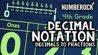 Decimals To Fractions Song Decimal Notation 4th Grade Math Video