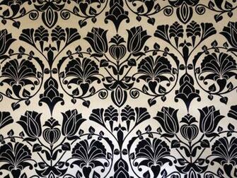Holden Lambada Cream Black Flock Wallpaper