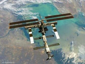 This Full Of The International Space Station Orbiting Over A