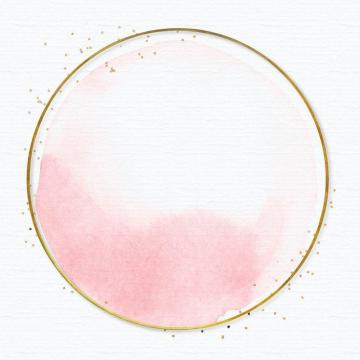 Gold Round Frame On Light Pink Background Image By Rawpixel