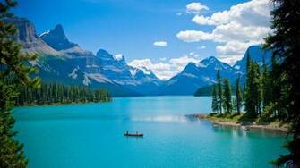 Wallpaper Maligne Lake In Jasper National Park Alberta Canada