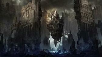 Vector Rocks Debris Ruins Sky The Digital Art Fog