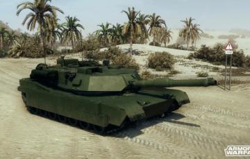 Wallpaper Palm Trees Desert Abrams M1a2 Armored Warfare Image