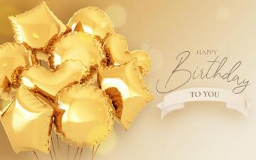 Wallpaper Happy BirtHDay To You 4k Yellow