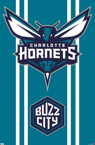 Nba Charlotte Hornets Logo Wall Poster X