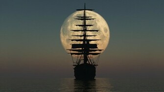 Pirate Ship Silhouette HD Wallpaper FullHDwpp Full