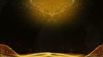 Black Gold Background Golden Streamer Commendation Assembly