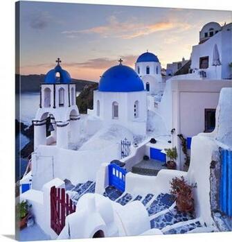 Greece Aegean Islands Cyclades Santorini Island Oia Village
