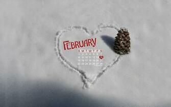 February Calendar Wallpaper Heart In The Snow Photo Kate Net