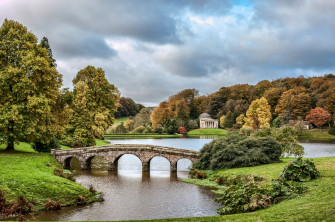 Stourhead Wiltshire England Lake Autumn Landscape Wallpaper